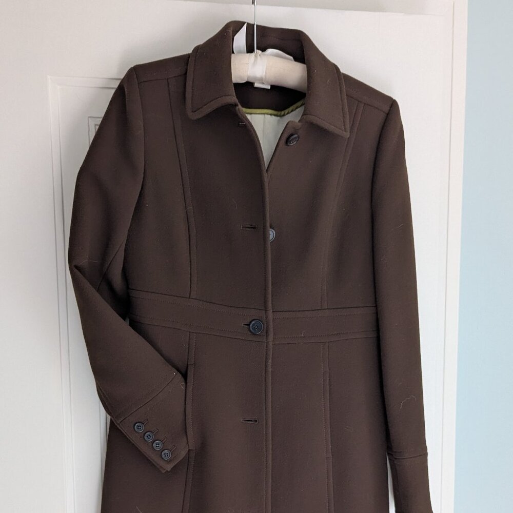 J.Crew wool classic lady day coat in Brown with Thinsulate Size 12T